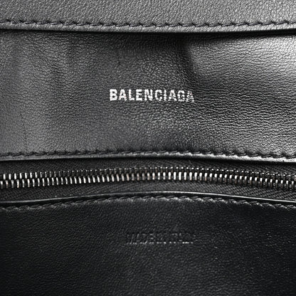 Balenciaga Semi Shiny Smooth Calfskin Monochrome Small Downtown Shoulder Bag Black 6 of 15
