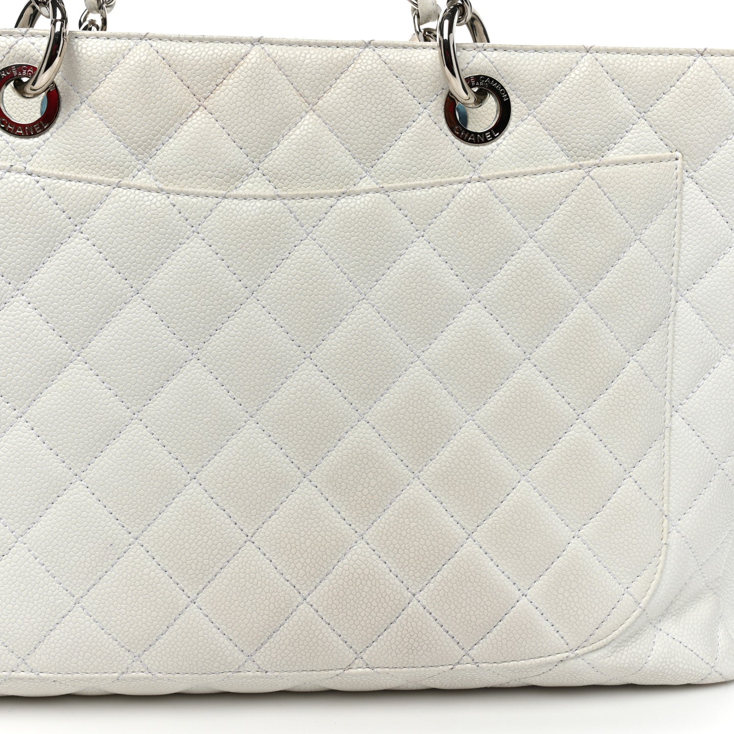 Chanel Caviar Quilted XL Grand Shopping Tote GST White 20 of 27