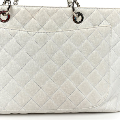Chanel Caviar Quilted XL Grand Shopping Tote GST White 20 of 27