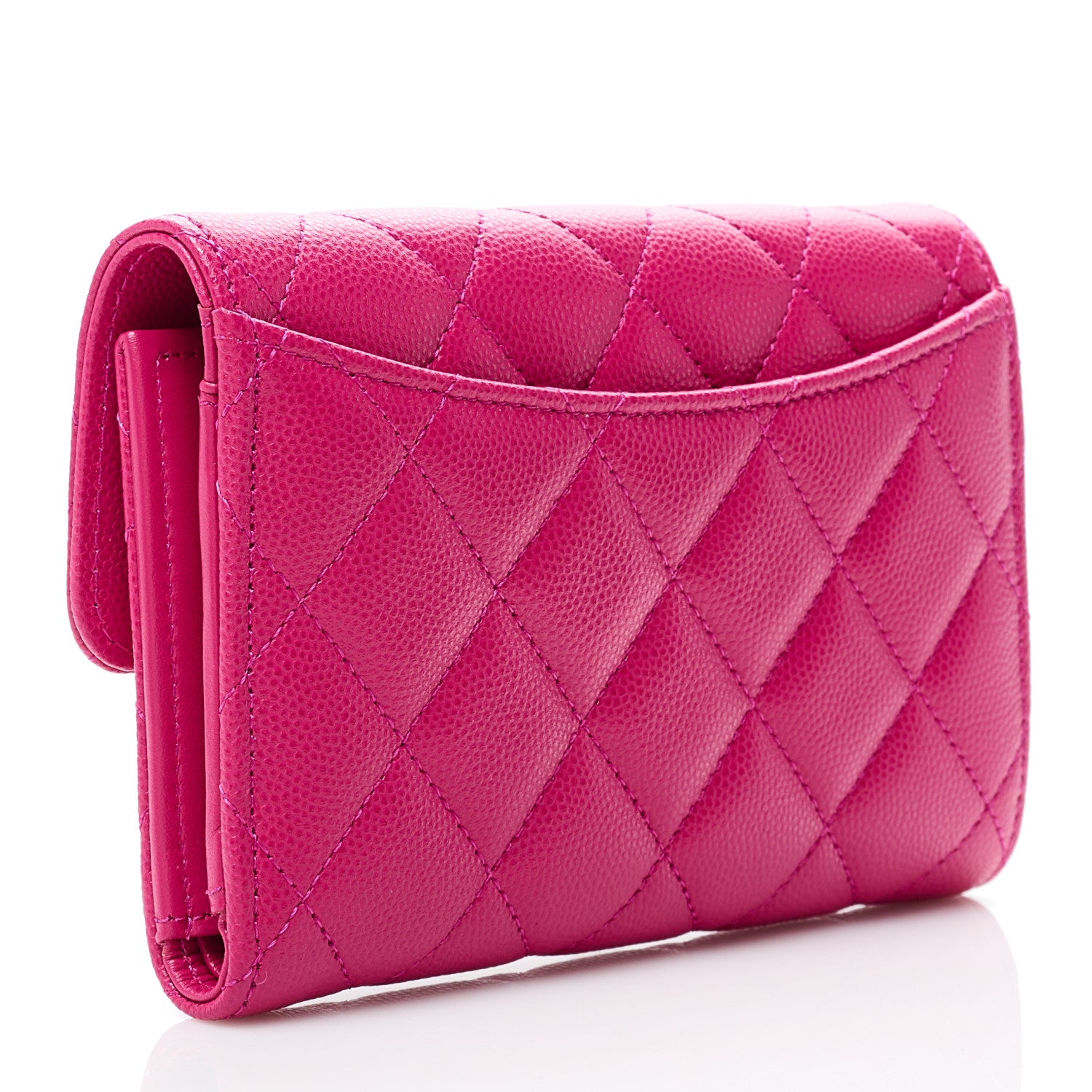 Chanel Caviar Quilted Medium Flap Wallet Fuchsia 2 of 12