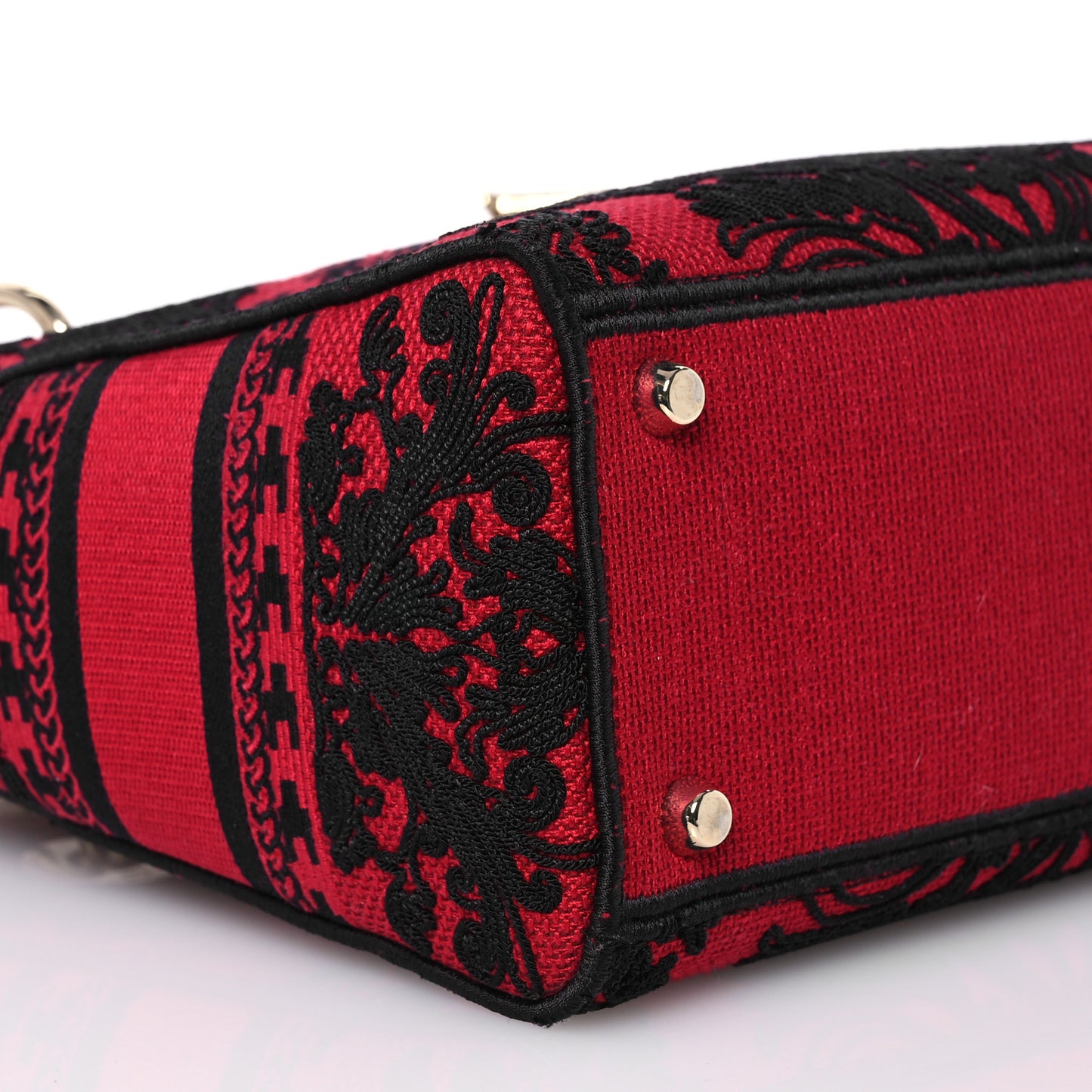 Canvas Embroidered Ornamental Cornely Medium Lady D-Lite Red Black