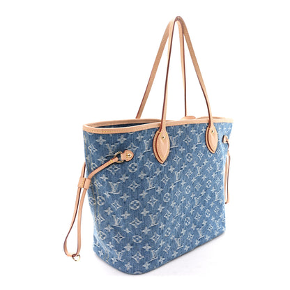 Louis Vuitton Monogram Denim Neo Neverfull MM Blue 4 of 11