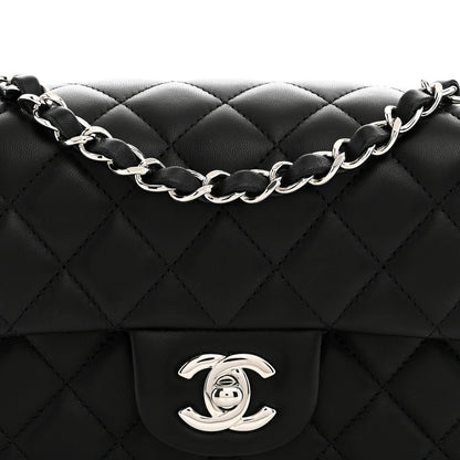 Chanel Lambskin Quilted Mini Rectangular Flap Black 9 of 11