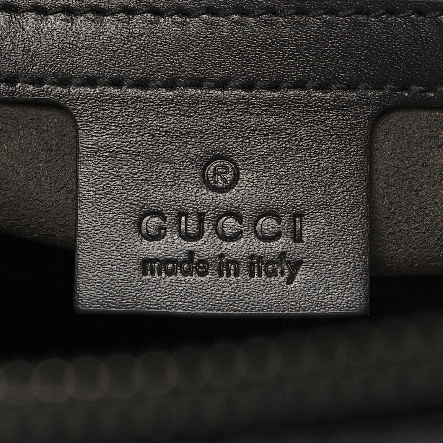 Gucci Guccissima Signature Messenger Bag Black 6 of 10