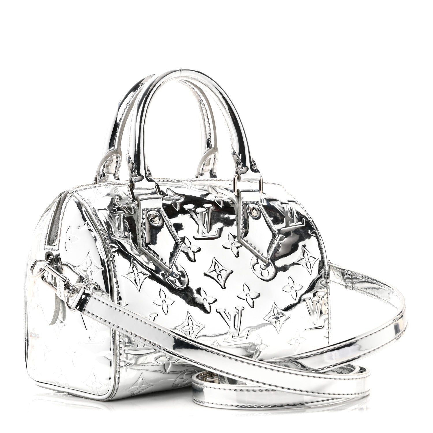 Louis Vuitton Monogram Miroir Speedy Bandouliere 20 Silver 3 of 9