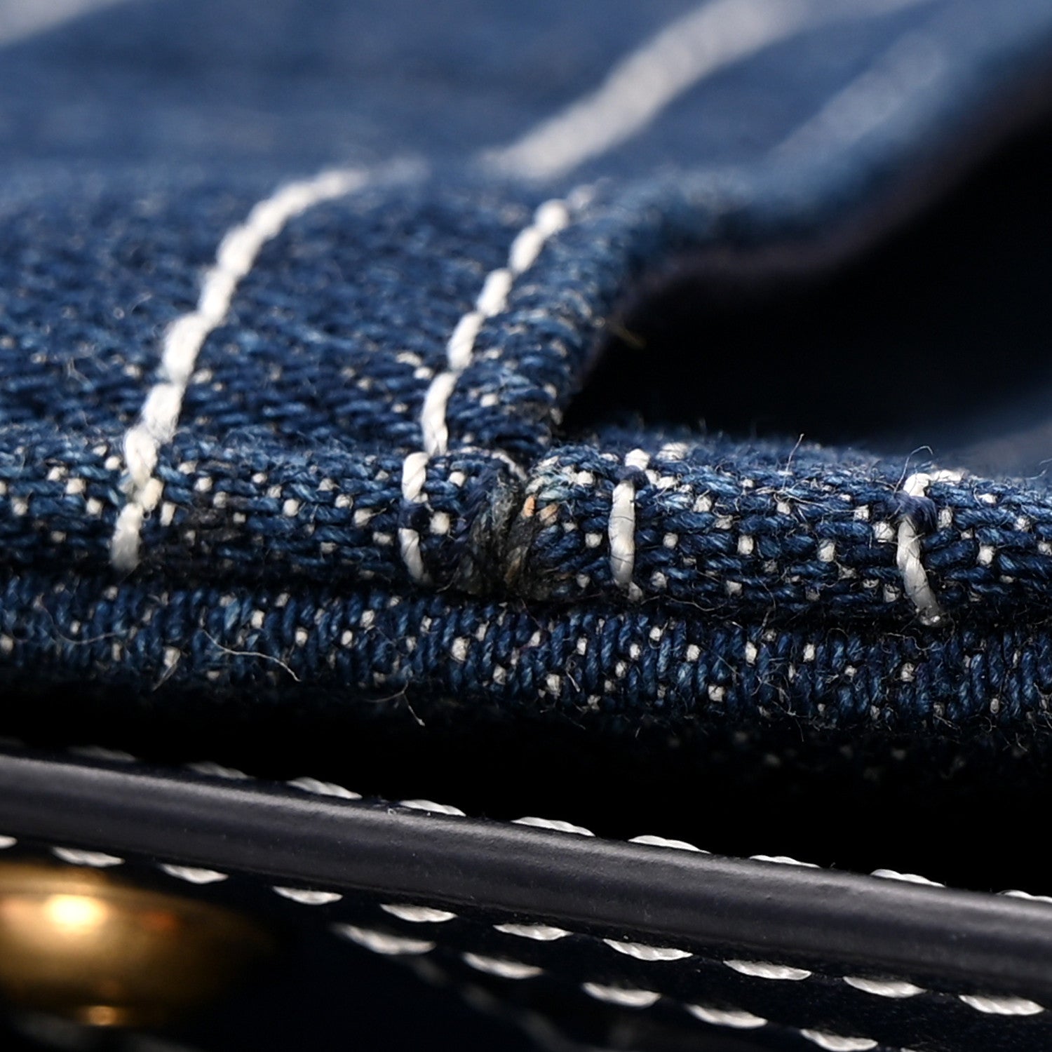 Chanel Denim Quilted Zipped Pouch Blue 10 of 10