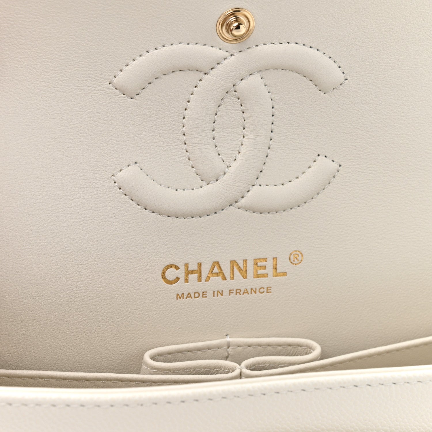 Chanel Caviar Quilted Small Double Flap White 6 of 10