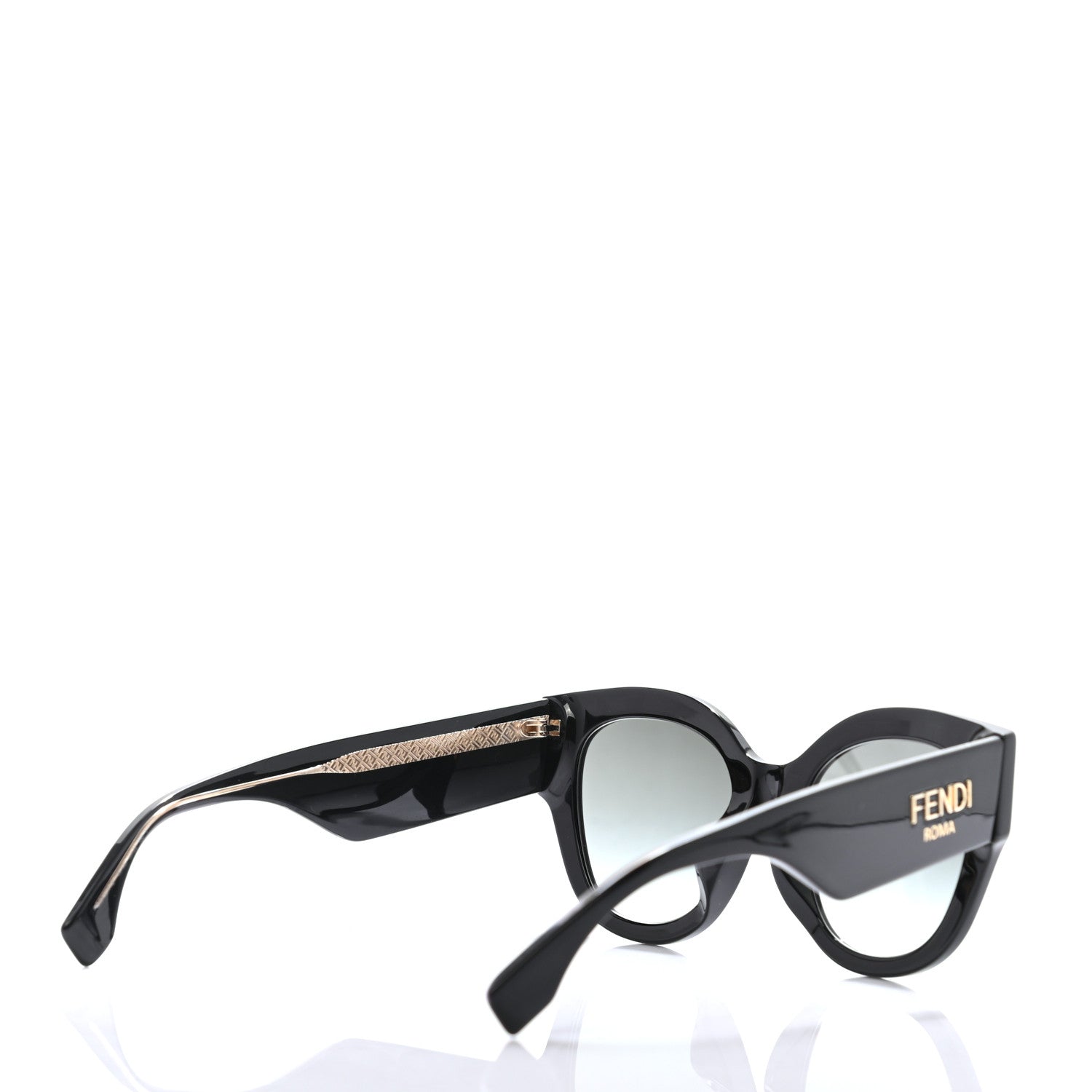Fendi Acetate Cat Eye Sunglasses FF0452 Black 4 of 4