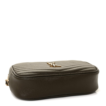 Saint Laurent Grain De Poudre Matelasse Monogram Mini Lou Camera Bag Seaweed 3 of 7
