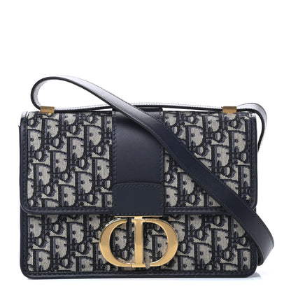 Christian Dior Oblique 30 Montaigne Flap Bag Blue 1 of 10