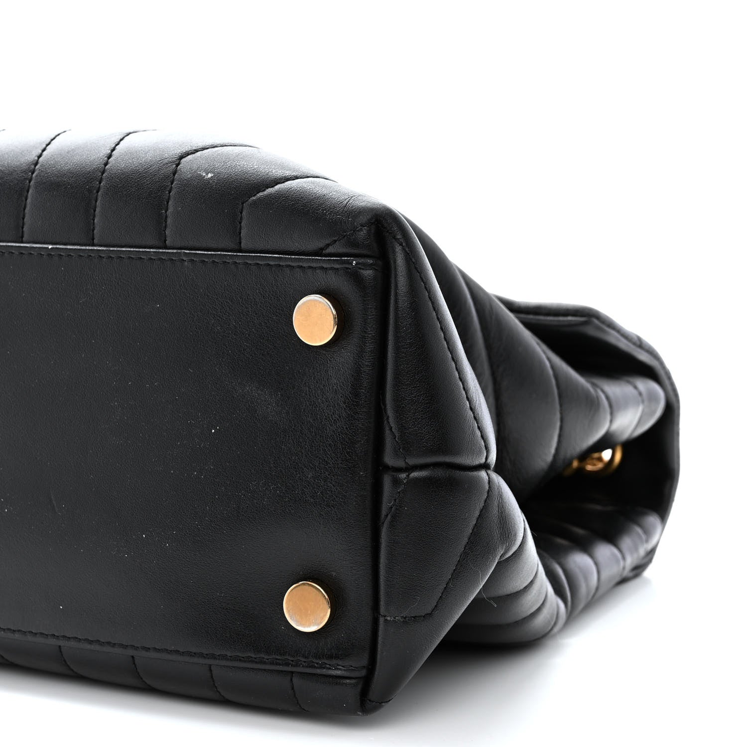 Saint Laurent Calfskin Y Quilted Monogram Large Loulou Chain Satchel Black 10 of 12