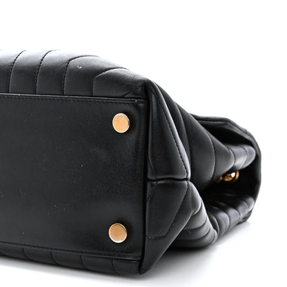 Saint Laurent Calfskin Y Quilted Monogram Large Loulou Chain Satchel Black 10 of 12