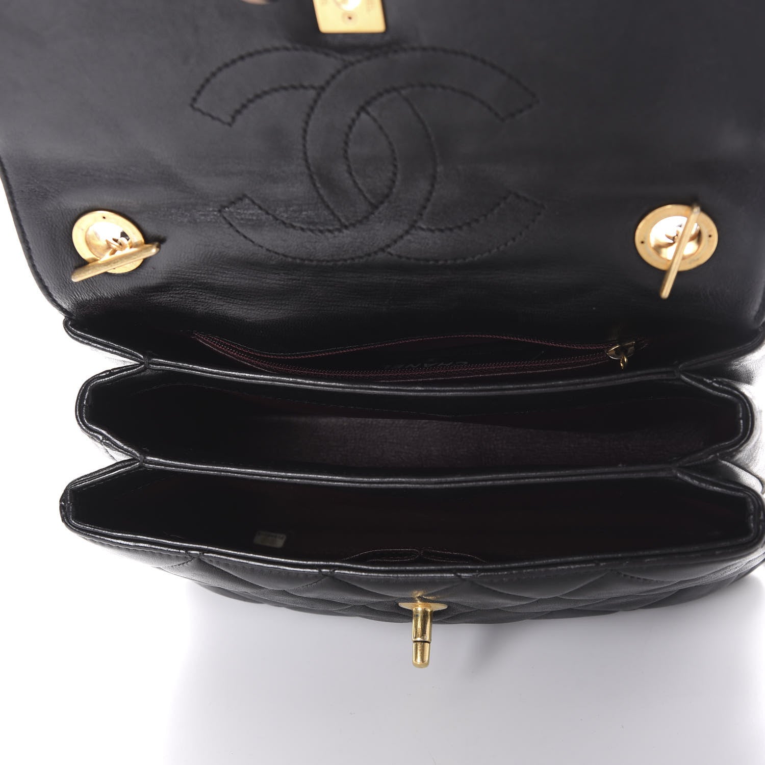 Chanel Lambskin Quilted Small Trendy CC Dual Handle Flap Bag Black 4 of 9