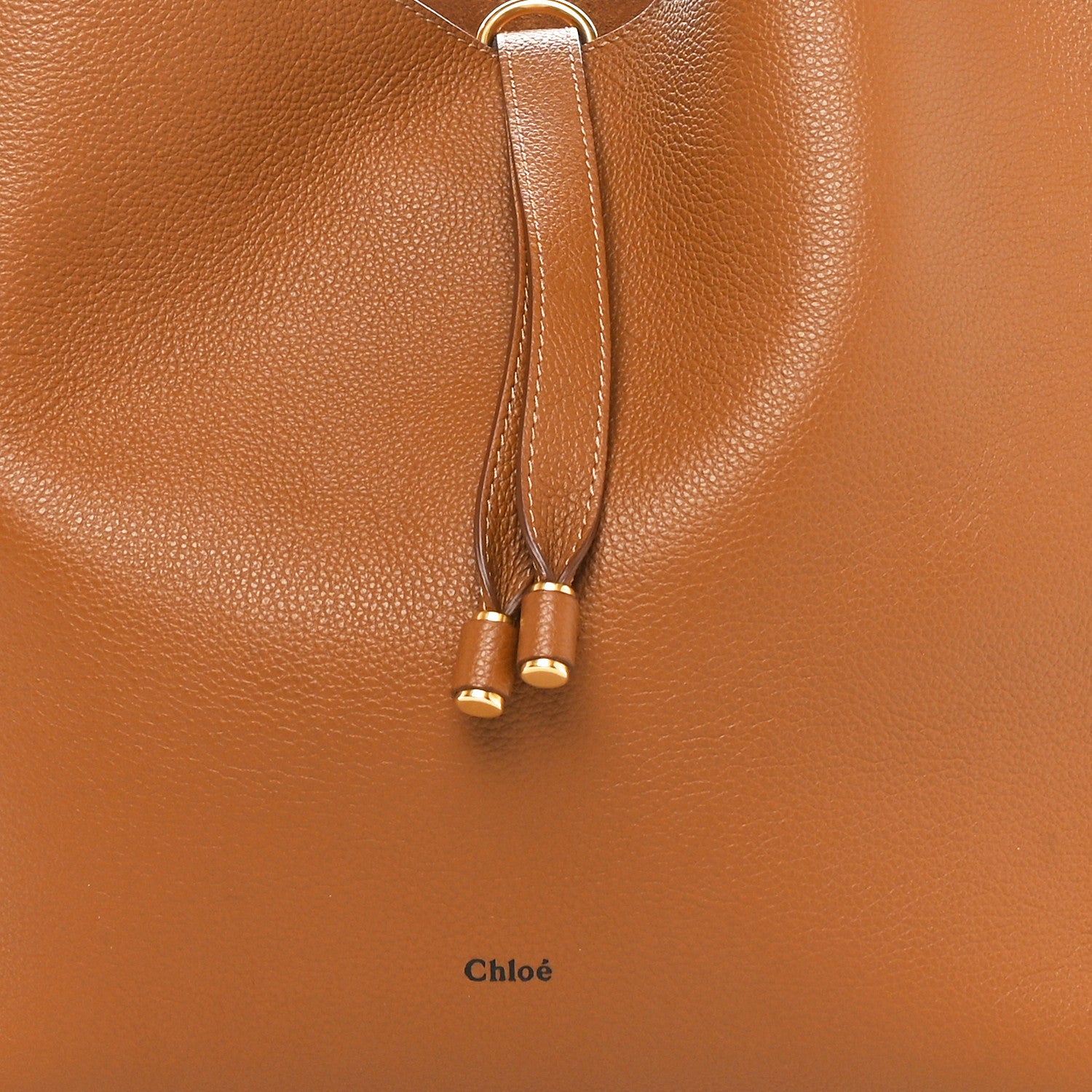 Chloe Grained Calfskin Marcie Hobo Bag Pottery Brown 8 of 10