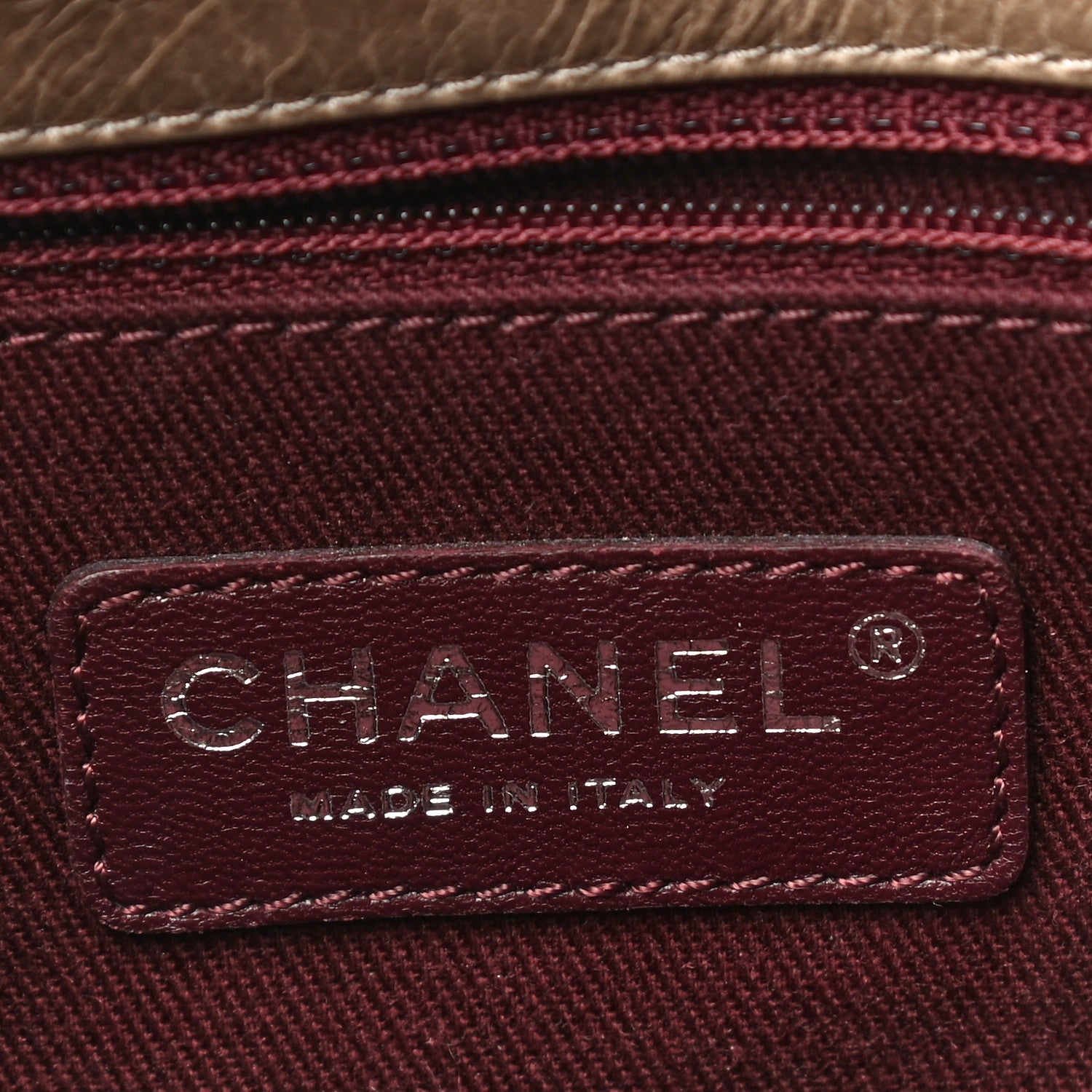 Chanel Glazed Calfskin Nameplate Flap Beige 7 of 10