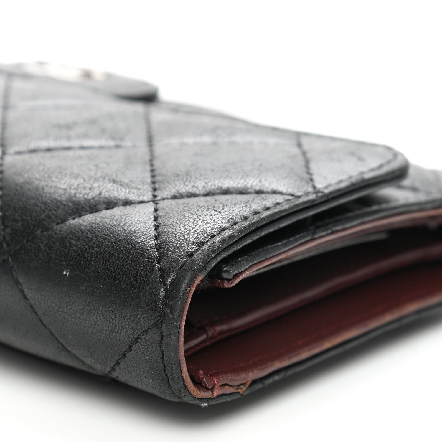 Chanel Lambskin Quilted Large Flap Wallet Black 12 of 16