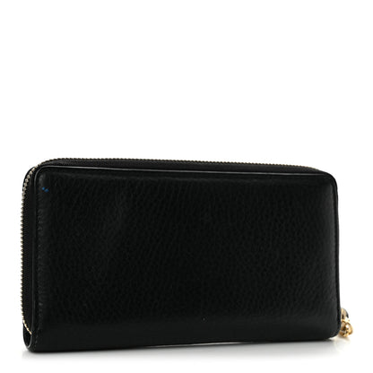 Gucci Pebbled Calfskin Soho Zip Around Wallet Black 3 of 8