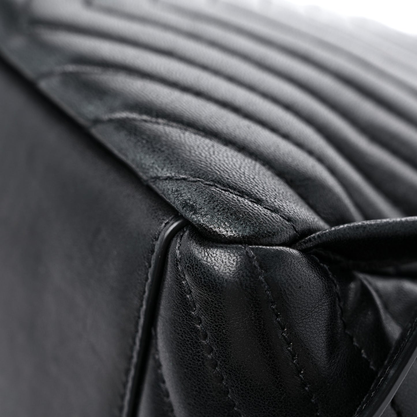 Lambskin Matelasse Monogram Joe Backpack Black