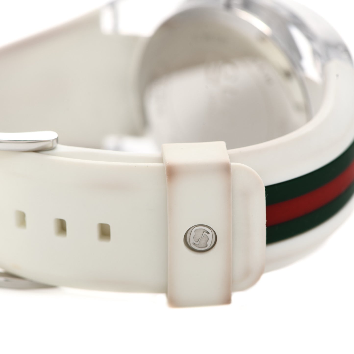 Stainless Steel Rubber 46mm Sync Web Quartz Watch White