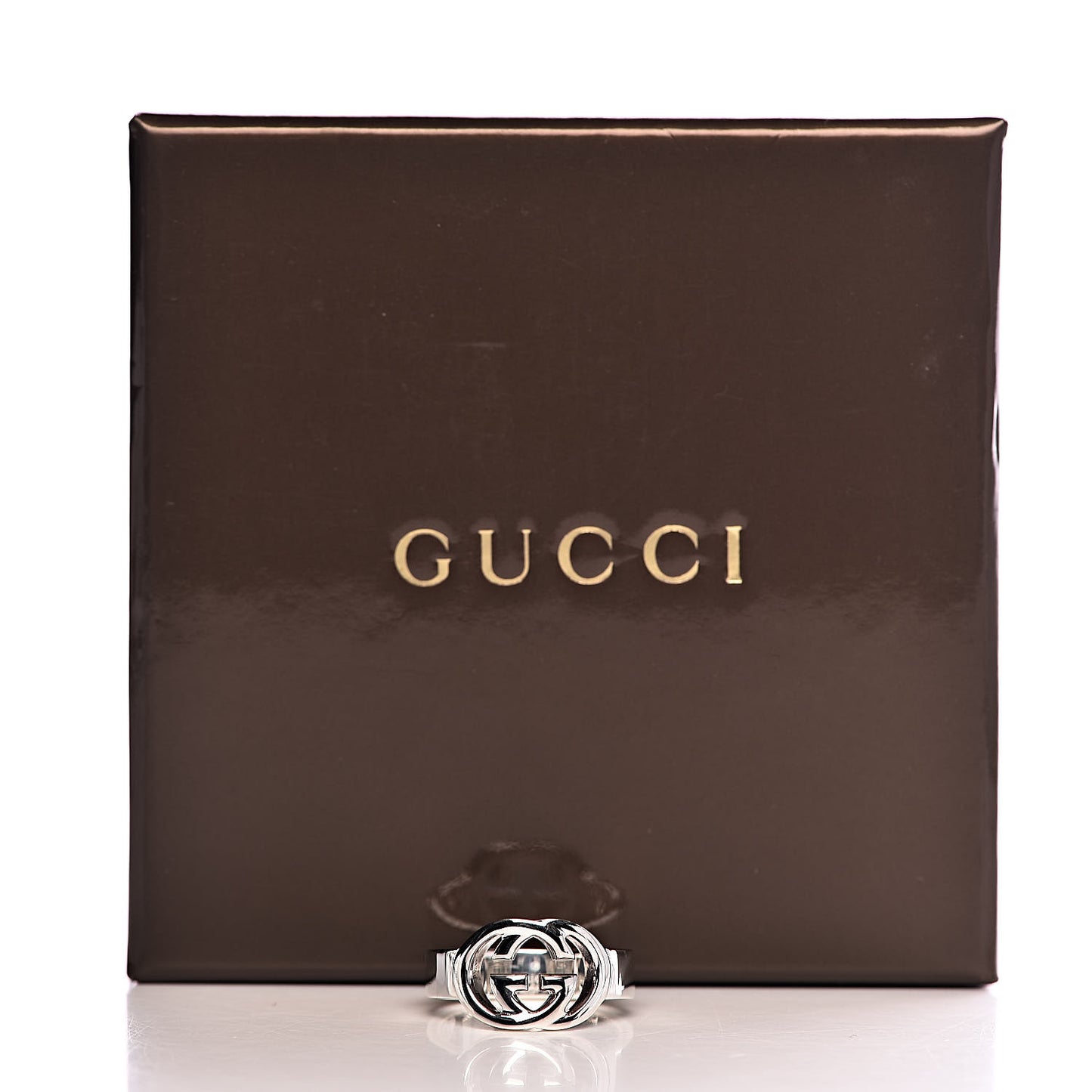 Sterling Silver Interlocking G Ring 54 6.75