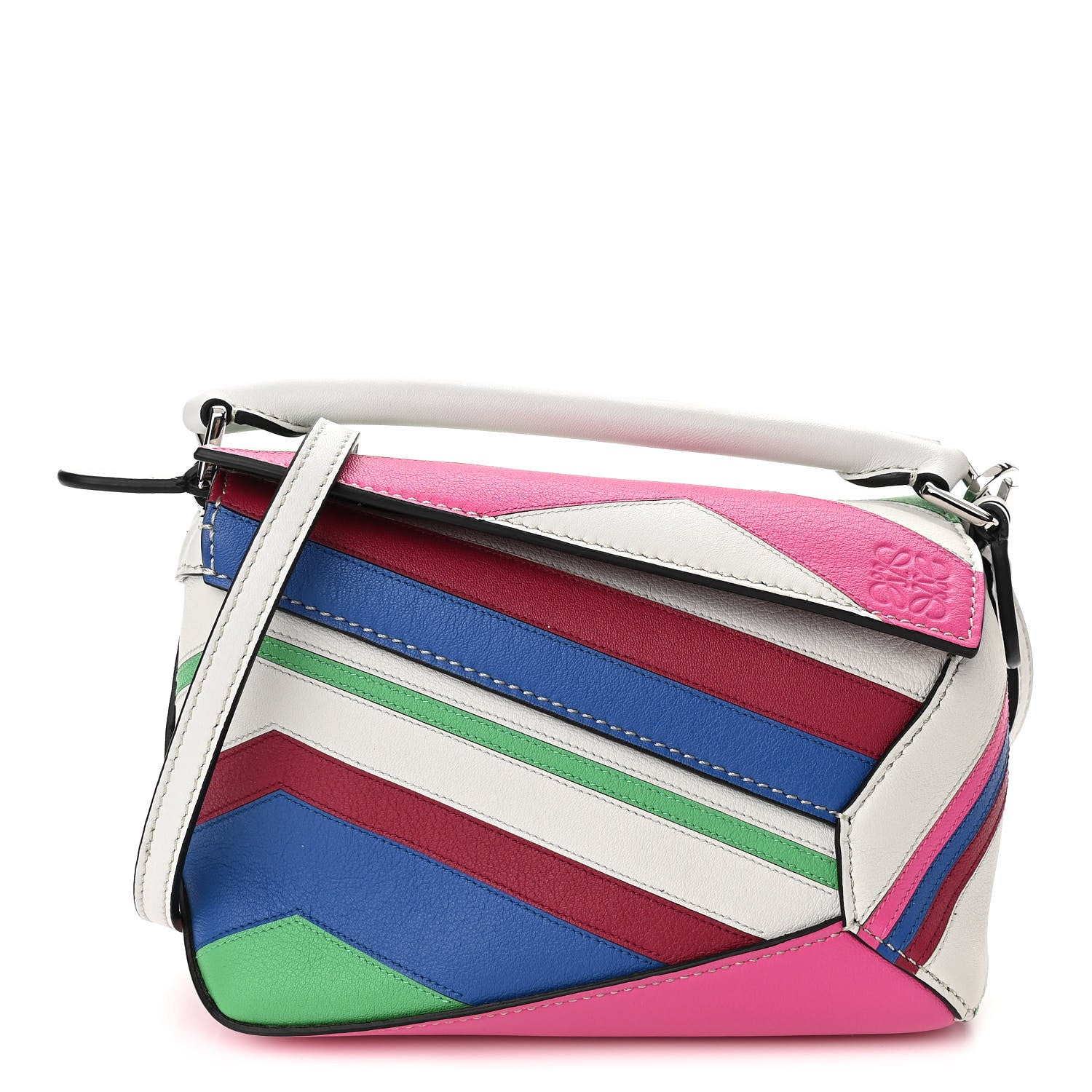 Loewe Calfskin Mini Puzzle Edge Bag Grey Multicolor 1 of 9