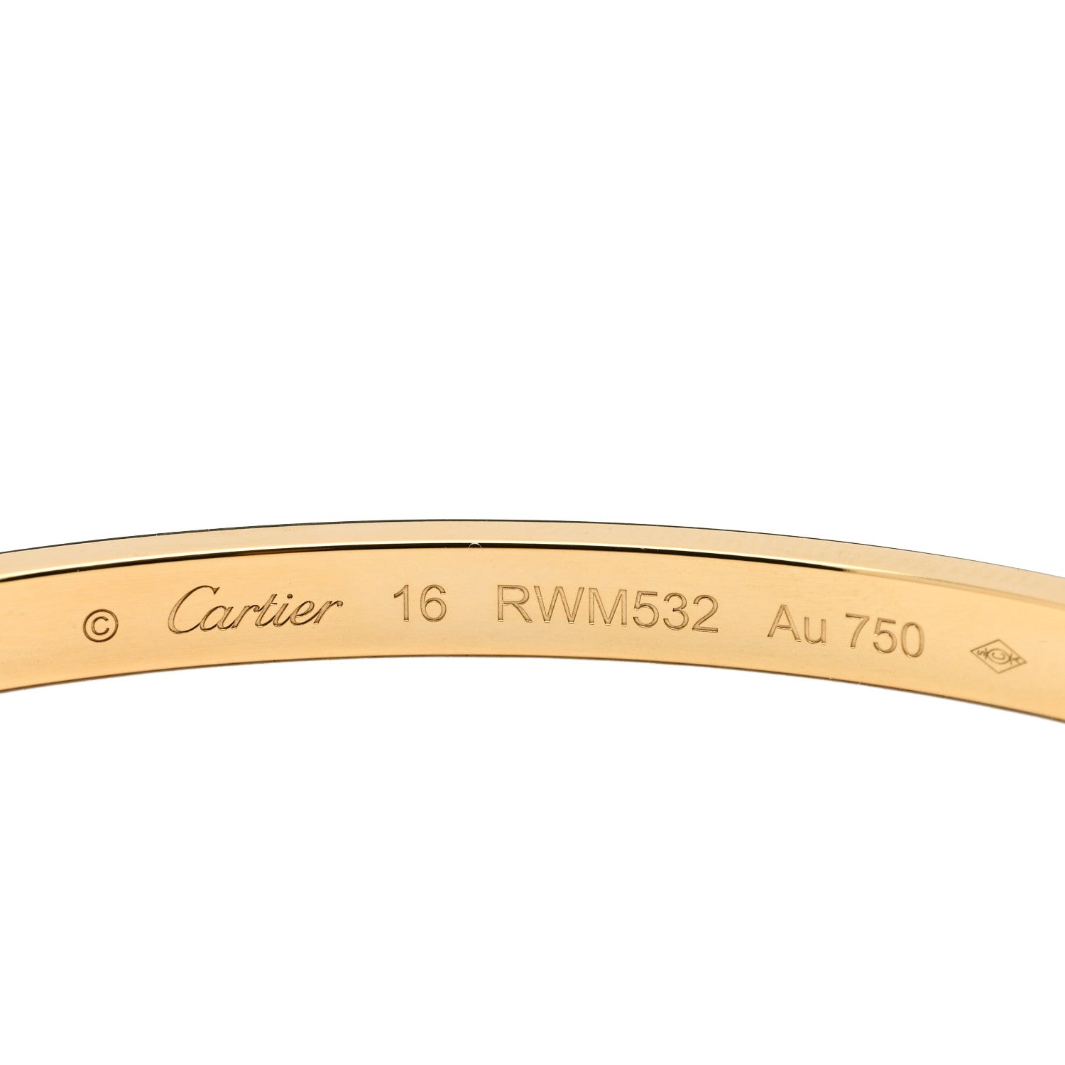 Cartier 18K Yellow Gold Diamond Small LOVE Paved Bracelet 16 3 of 3