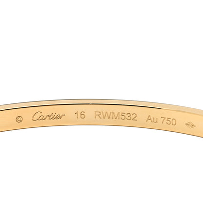 Cartier 18K Yellow Gold Diamond Small LOVE Paved Bracelet 16 3 of 3