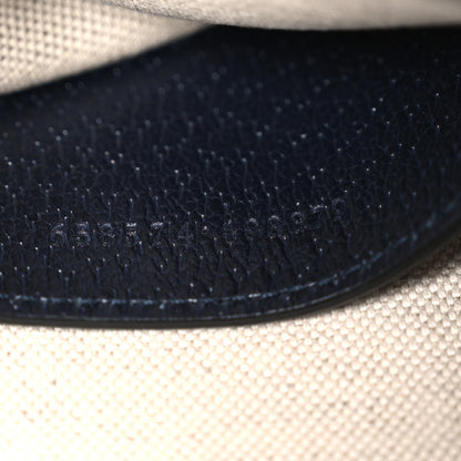 Gucci GG Supreme Monogram Textured Dollar Calfskin Web Mini Horsebit 1955 Shoulder Bag Beige Blue 7 of 10