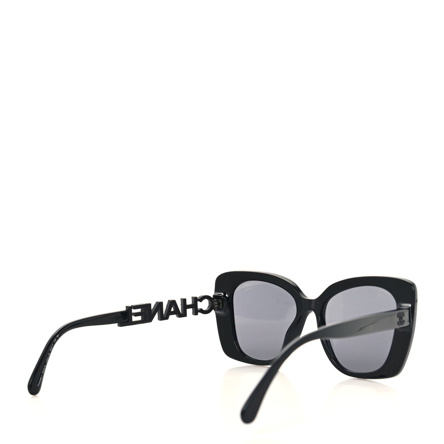 Acetate Strass Polarized Square Sunglasses 5422-B Black