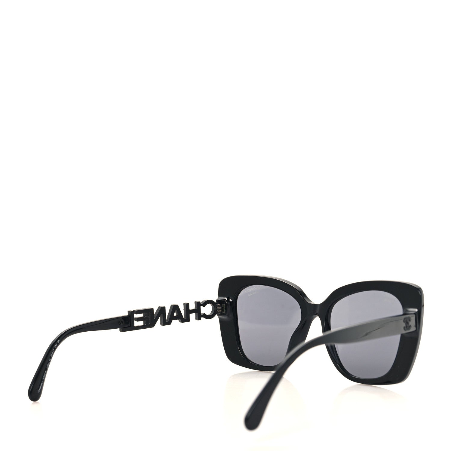 Chanel Acetate Strass Polarized Square Sunglasses 5422-B Black 4 of 7