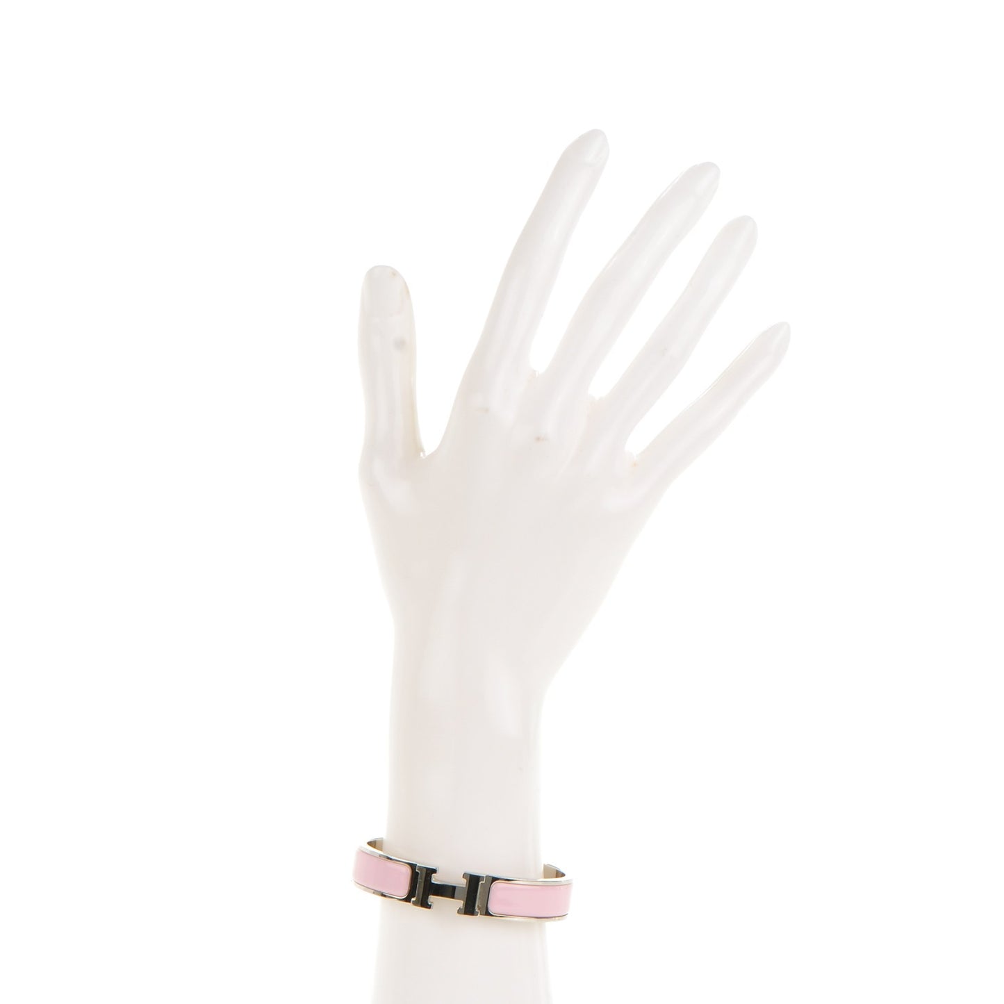 Enamel Narrow Clic Clac H Bracelet PM Rose Dragee