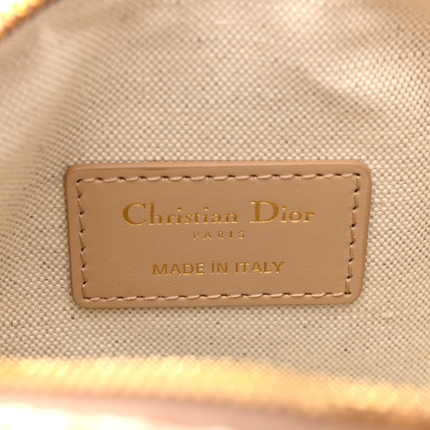 Christian Dior Oblique Chambray Groove 17 Bag Natural 1838346