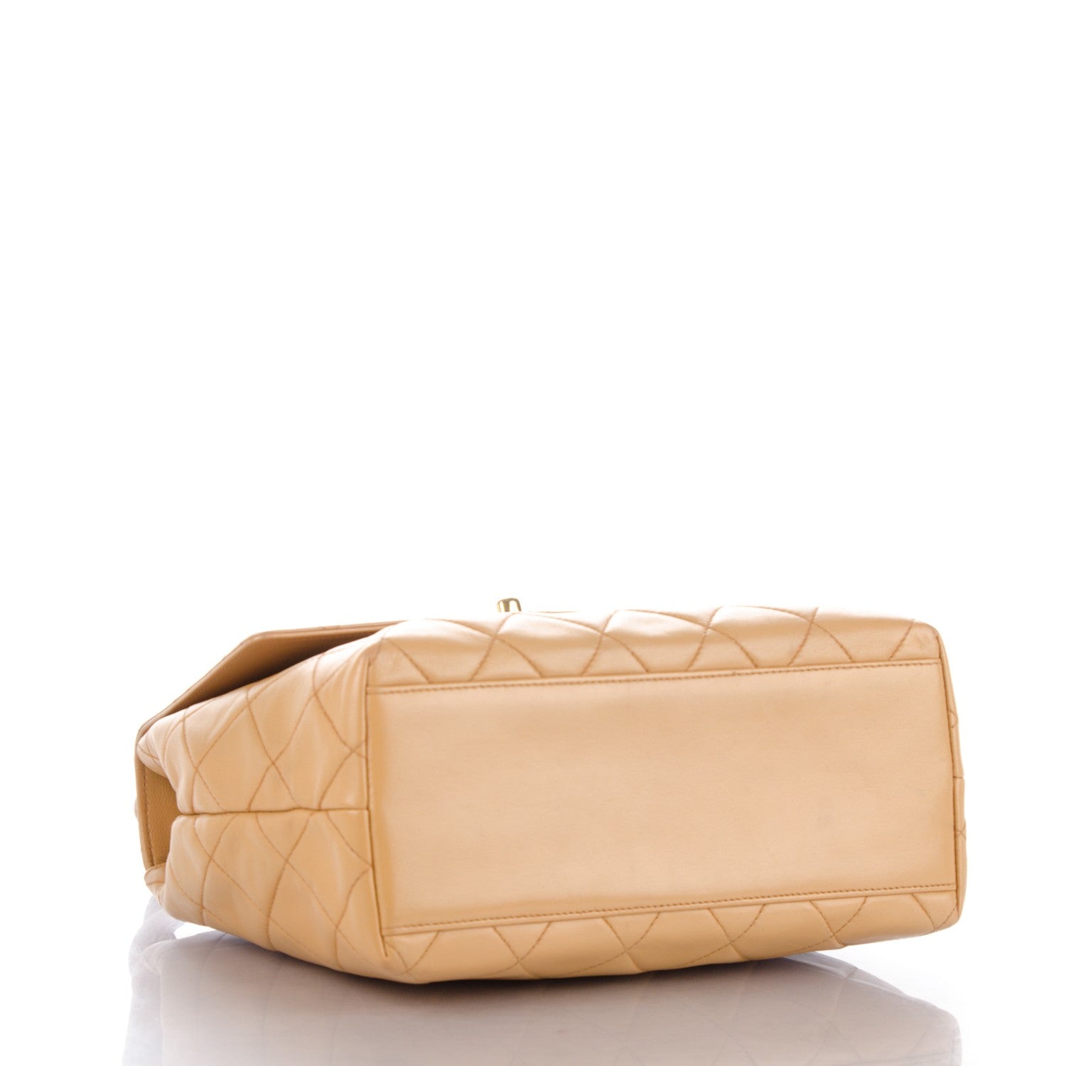 Chanel Lambskin Flap Shoulder Bag Beige 4 of 8