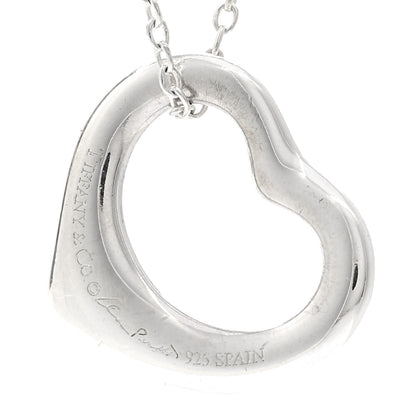 Tiffany Sterling Silver 16mm Elsa Peretti Open Heart Pendant Necklace 4 of 4