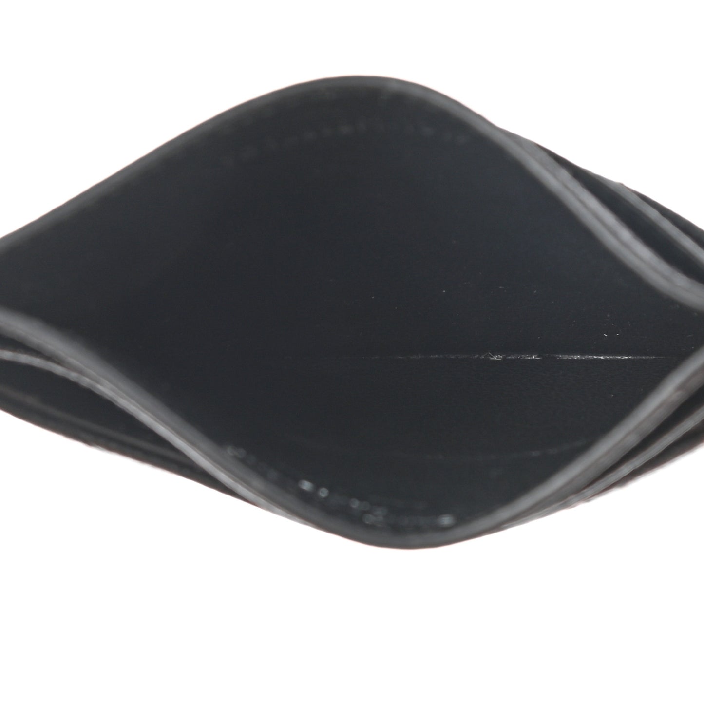 Grain De Poudre Matelasse Chevron Monogram Credit Card Case Black