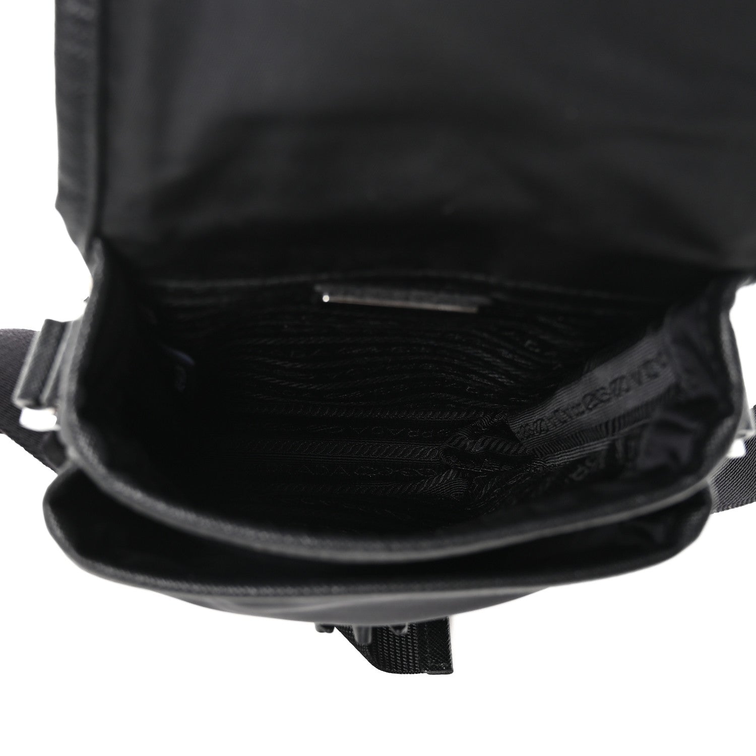 Prada Re-Nylon Saffiano Mini Pocket Single Snap Buckle Messenger Bag Black 5 of 10