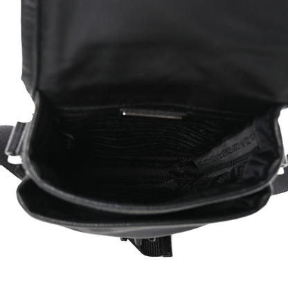 Prada Re-Nylon Saffiano Mini Pocket Single Snap Buckle Messenger Bag Black 5 of 10