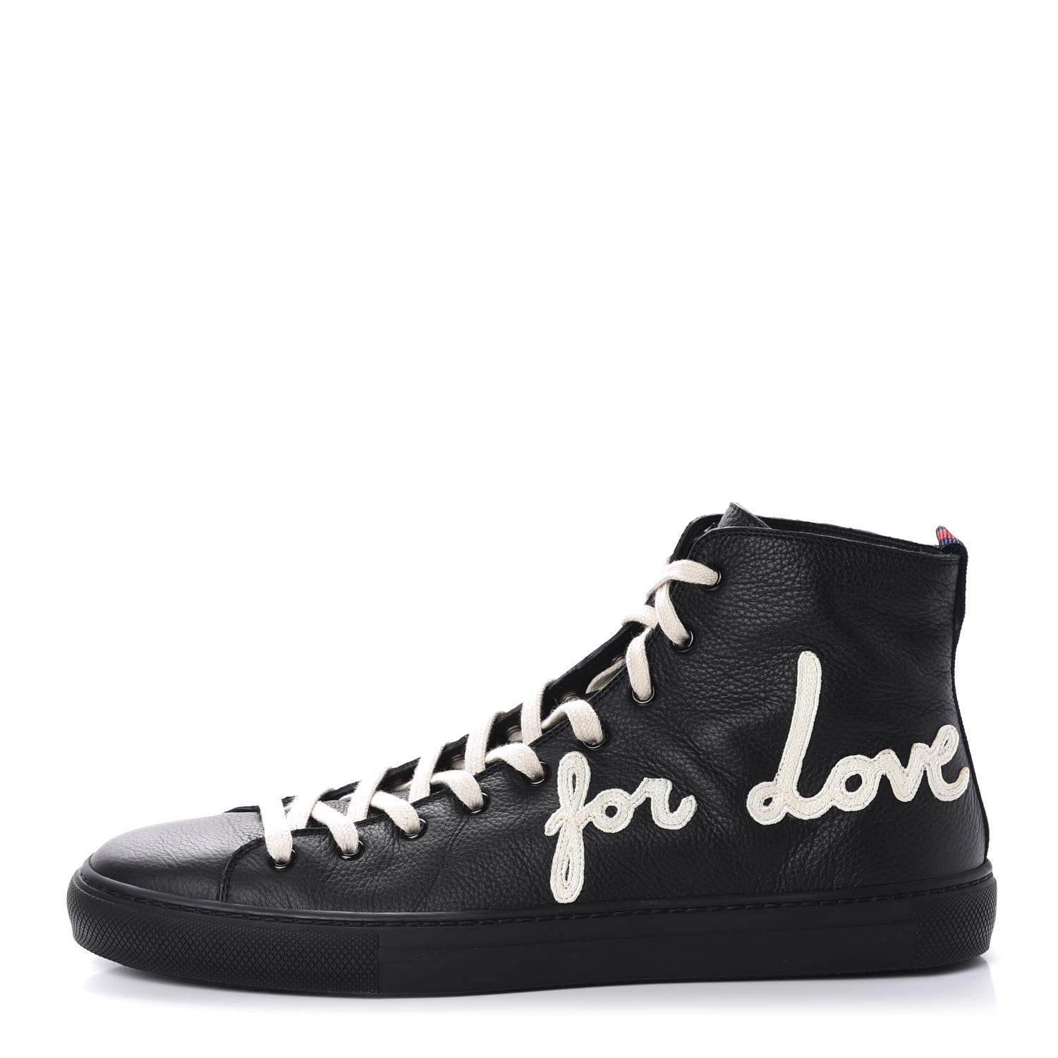 Gucci Calfskin Blind For Love High Top Sneakers 10 Black 1 of 9
