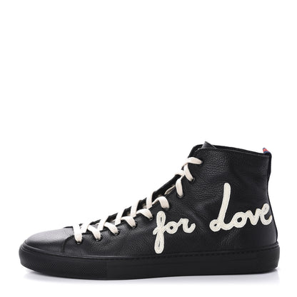Gucci Calfskin Blind For Love High Top Sneakers 10 Black 1 of 9