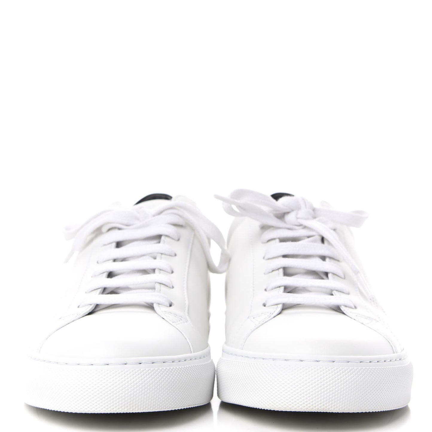 Calfskin Perforated Womens Urban Street Sneakers 41 White Black