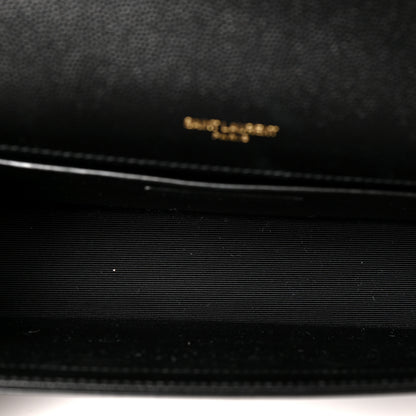 Saint Laurent Grain De Poudre Medium Classic Monogram Kate Satchel Black 5 of 9