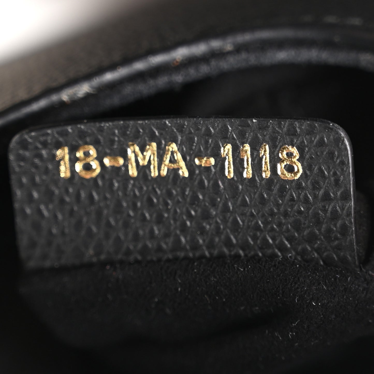 Grained Calfskin Mini Saddle Bag Black