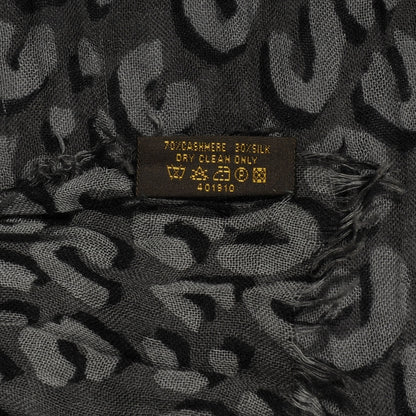 Louis Vuitton Cashmere Silk Leopard Stole Gres 7 of 7