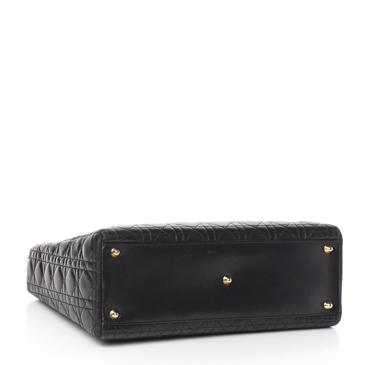 Christian Dior Lambskin Cannage Large Lady Dior Black 4 of 11