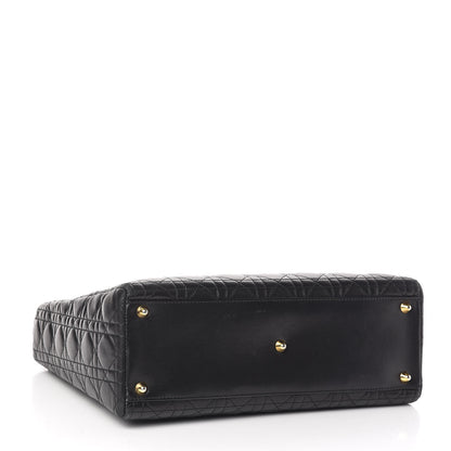 Christian Dior Lambskin Cannage Large Lady Dior Black 4 of 11