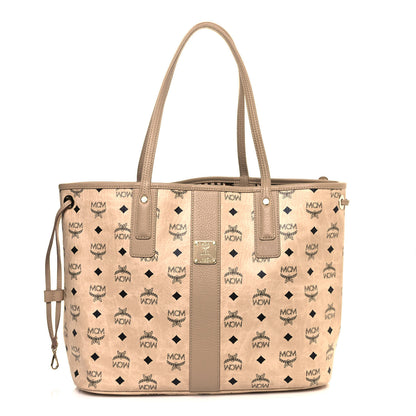 MCM Visetos Medium Liz Reversible Shopper Tote Beige 1 of 18