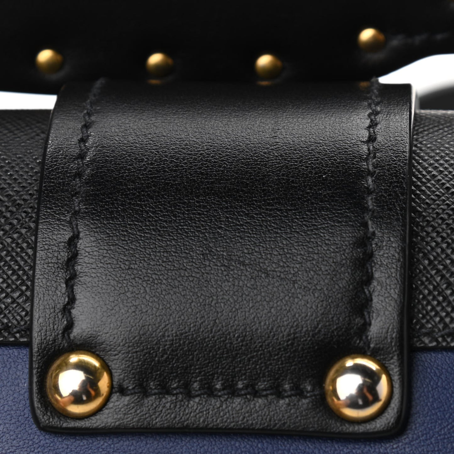 City Calf Saffiano Cahier Bag Bluette Black