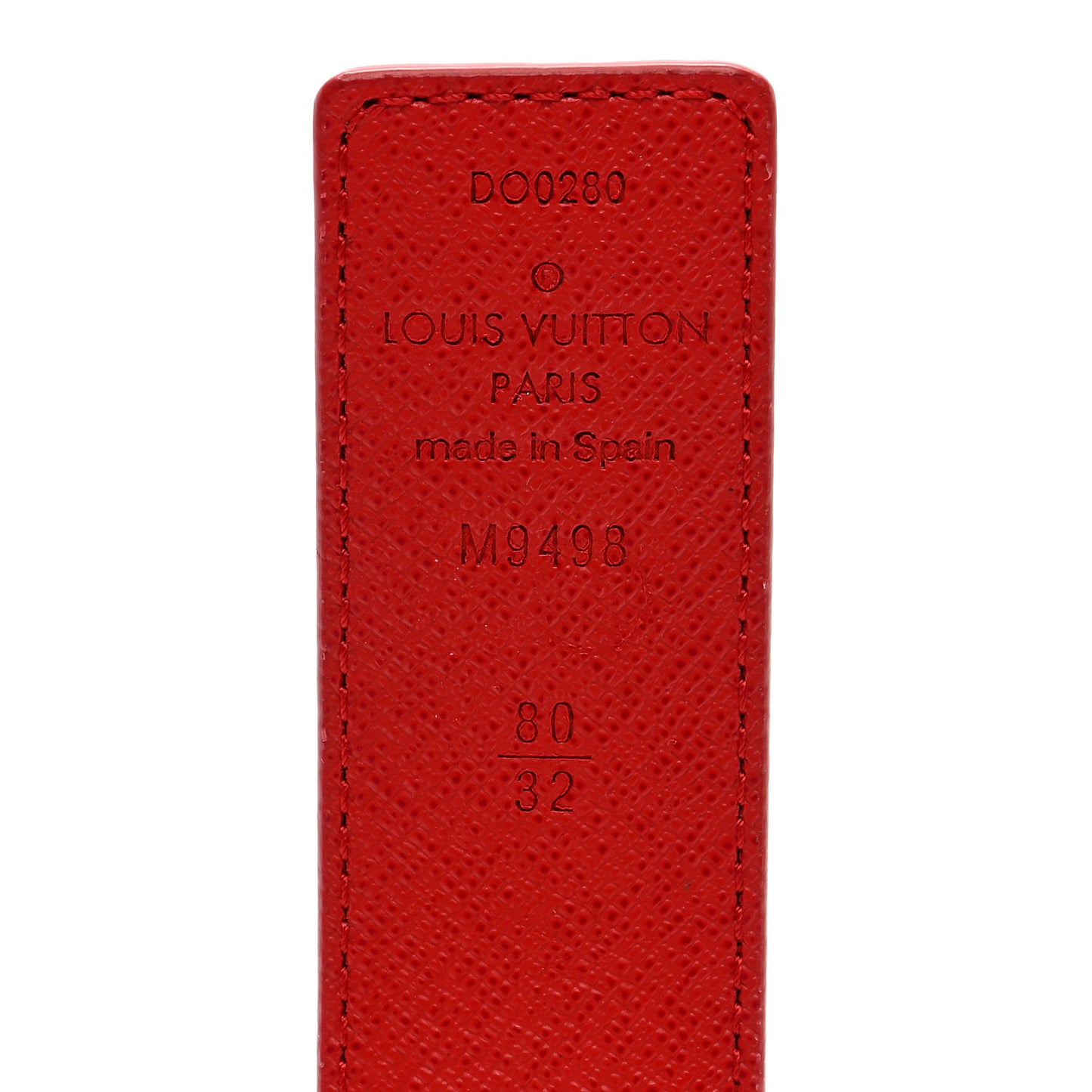 Monogram 30mm LV Initiales Reversible Belt Red