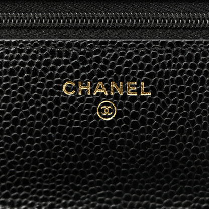 Chanel Caviar Quilted Wallet On Chain WOC Black 6 of 15