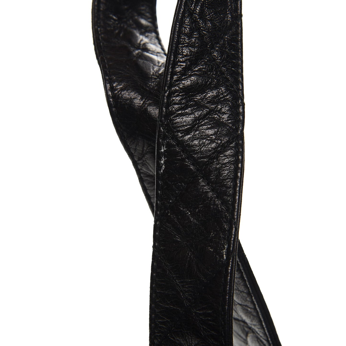 Lambskin Quilted Tassel Camera Case Black